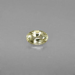 Safira amarelo natural 0,61ct, corte oval, VS