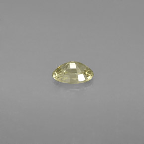 Safira amarelo natural 0,61ct, corte oval, VS