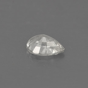 Safira branco natural 0,39ct, formato de pêra, VS