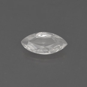Safira branco natural 0,54ct, marquise, VVS