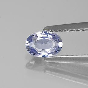 Safira violeta natural 0,60ct, corte oval, VVS-VS
