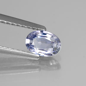 Safira violeta natural 0,60ct, corte oval, VVS-VS