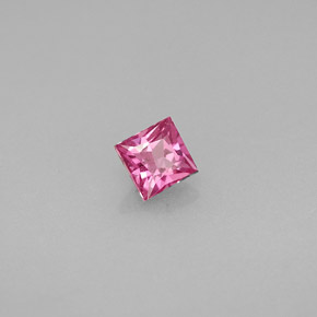 Safira rosa natural 0,46ct, quadrado, VS