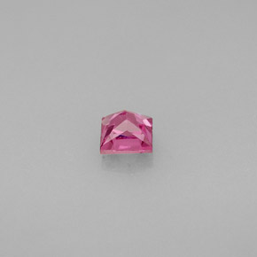 Safira rosa natural 0,46ct, quadrado, VS