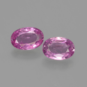 Pedras preciosas de safira rosa natural de  ct, corte oval, VVS-VS