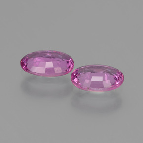Pedras preciosas de safira rosa natural de  ct, corte oval, VVS-VS