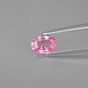 Safira rosa natural 0,61ct, corte oval, VS