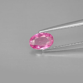 Safira rosa natural 0,51ct, corte oval, VVS-VS