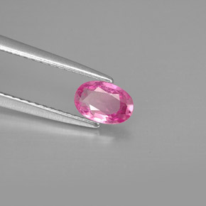 Safira rosa natural 0,51ct, corte oval, VVS-VS