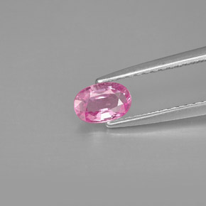 Safira rosa natural 0,47ct, corte oval, VVS-VS