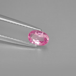Safira rosa natural 0,47ct, corte oval, VVS-VS