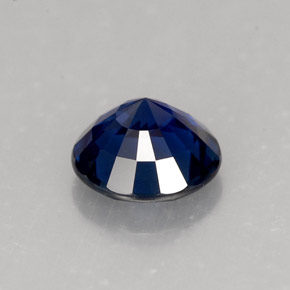 Safira azul natural 1,34ct, corte redondo, VVS