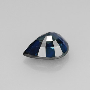 Safira azul natural 1,42ct, formato de pêra, VVS