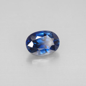Safira azul natural 1,21ct, corte oval, VVS-VS