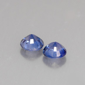 Pedras preciosas de safira azul natural de  ct, corte redondo, VVS