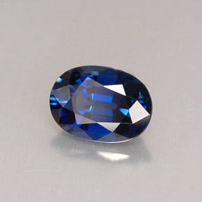 Safira azul natural 1,14ct, corte oval, VVS-VS