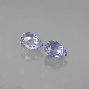 Pedras preciosas de safira azul natural de  ct, briolete, VS