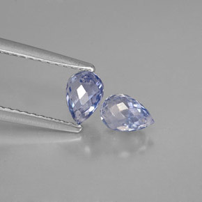 Pedras preciosas de safira azul natural de  ct, briolete, VS