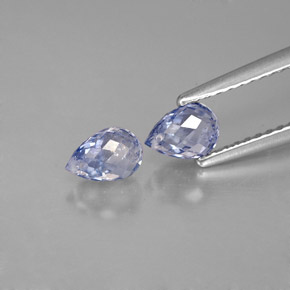 Pedras preciosas de safira azul natural de  ct, briolete, VS