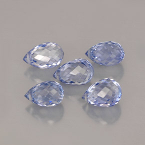 Pedras preciosas de safira azul natural de  ct, briolete, VVS