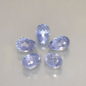 Pedras preciosas de safira azul natural de  ct, briolete, VS