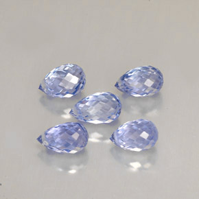Pedras preciosas de safira azul natural de  ct, briolete, VS