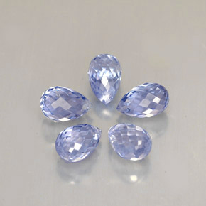 Pedras preciosas de safira azul natural de  ct, briolete, VS