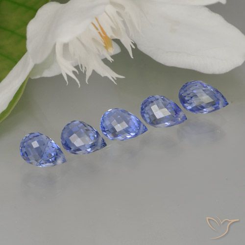 Pedras preciosas de safira intense blue  natural de 3,30 ct, briolete, VVS-VS