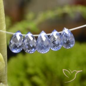 Pedras preciosas de Safira Intense Blue  natural de 3.42 ct, Briolette, VVS-VS