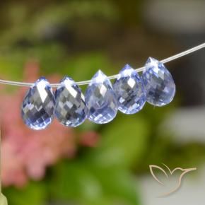 Pedras preciosas de Safira Intense Blue  natural de 3.42 ct, Briolette, VVS-VS
