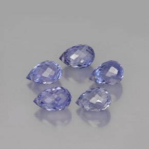Pedras preciosas de safira violeta natural de  ct, briolete, VVS-VS