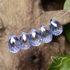 Pedras preciosas de Safira Intense Blue  natural de 3.82 ct, Briolette, VVS-VS