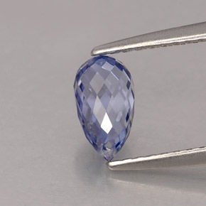 Safira azul natural 1,19ct, briolete, VVS