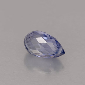 Safira azul natural 1,19ct, briolete, VVS