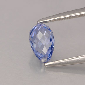 Safira azul natural 1,11ct, briolete, VS