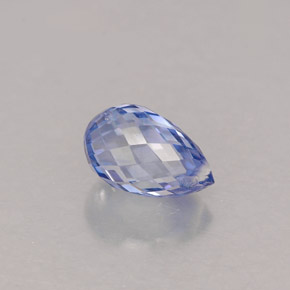 Safira azul natural 1,11ct, briolete, VS