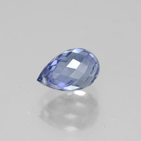 Safira azul natural 1,52ct, briolete, VVS-VS