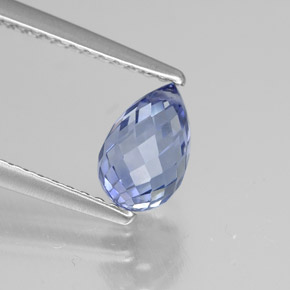Safira azul natural 1,52ct, briolete, VVS-VS