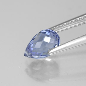 Safira azul natural 1,52ct, briolete, VVS-VS