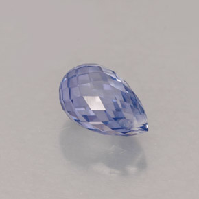 Safira azul natural 1,45ct, briolete, VVS-VS
