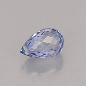 Safira azul natural 1,45ct, briolete, VVS-VS