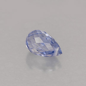 Safira azul natural 0,96ct, briolete, VVS-VS