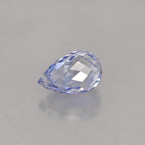 Safira azul natural 0,96ct, briolete, VVS-VS