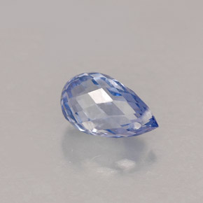 Safira azul natural 1,12ct, briolete, VS-SI