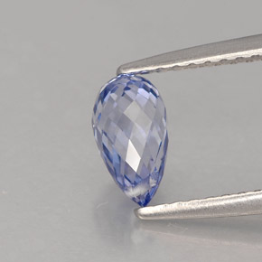 Safira azul natural 1,12ct, briolete, VS-SI
