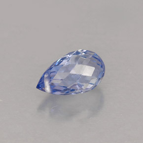 Safira azul natural 1,12ct, briolete, VS-SI