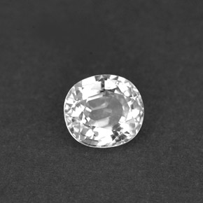 Safira branco natural 1,04ct, corte oval, VVS-VS
