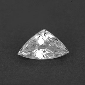 Safira branco natural 1,62ct, trillion, VVS