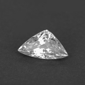 Safira branco natural 1,62ct, trillion, VVS