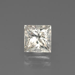 Safira branco natural 1,49ct, quadrado, VVS-VS